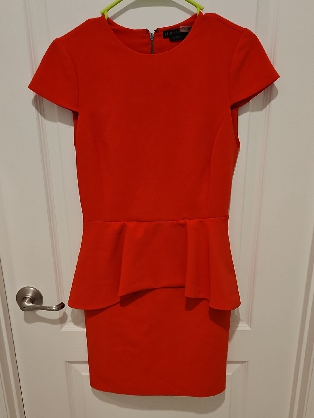 Alice + Olivia Bright Red Peplum Mini Dress 4